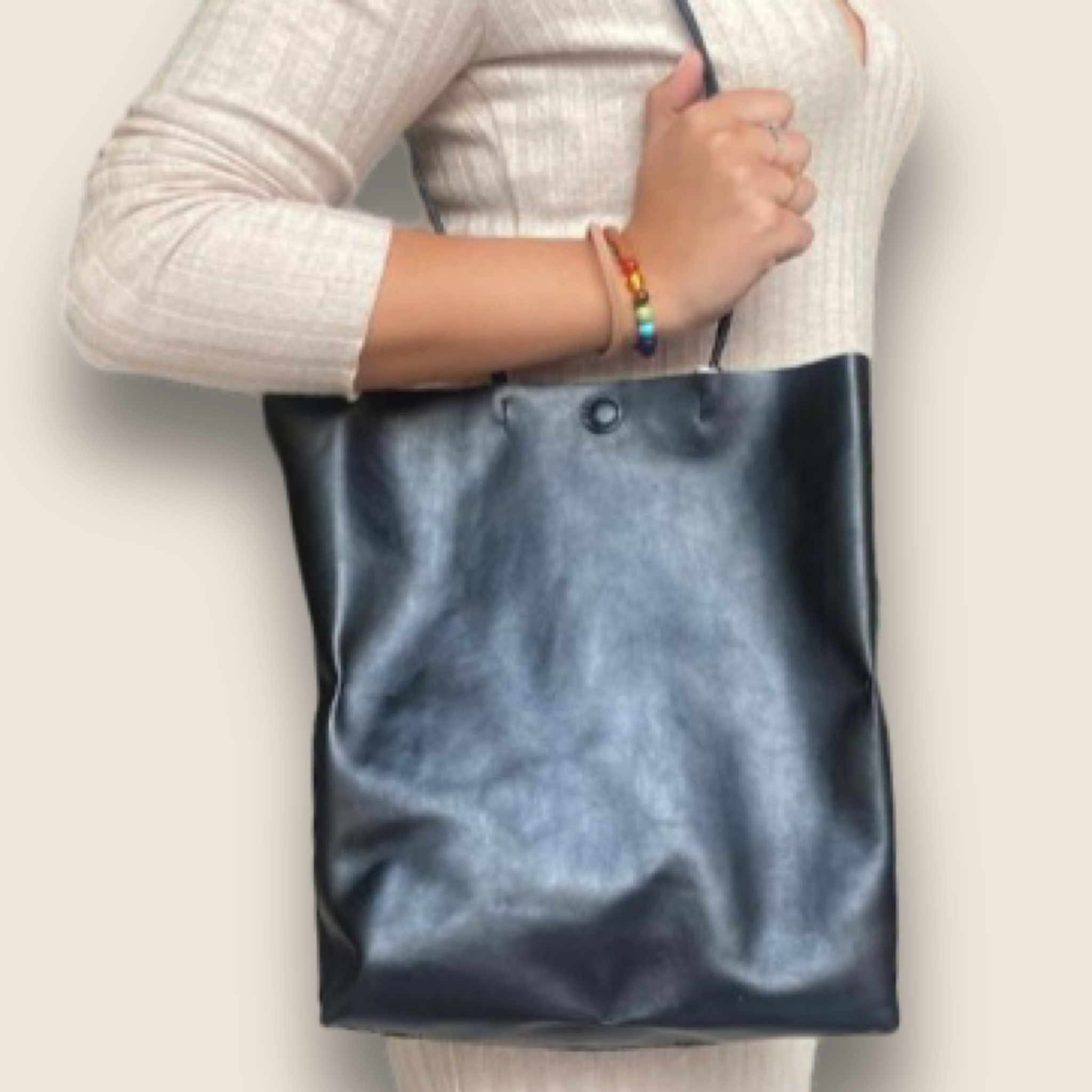 Leather Tote Bag By MouraCrafts
