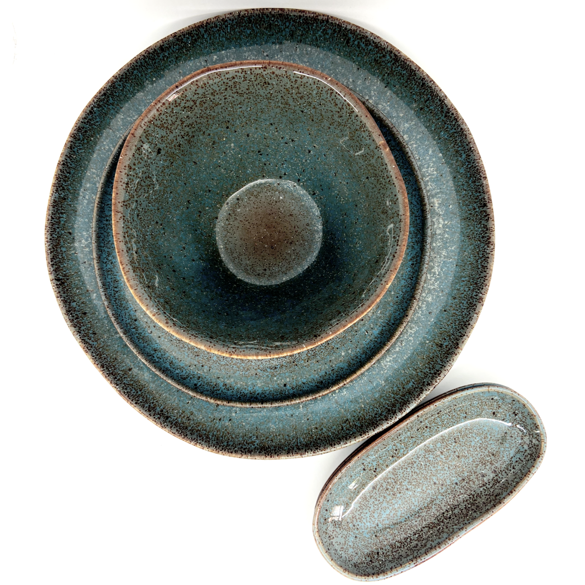 COOPER BLUE GLAZED CEREAL BOWL