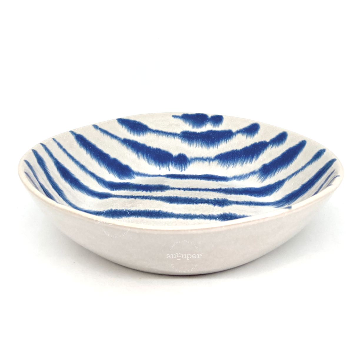 BLUE SKY GLAZED PASTA PLATE