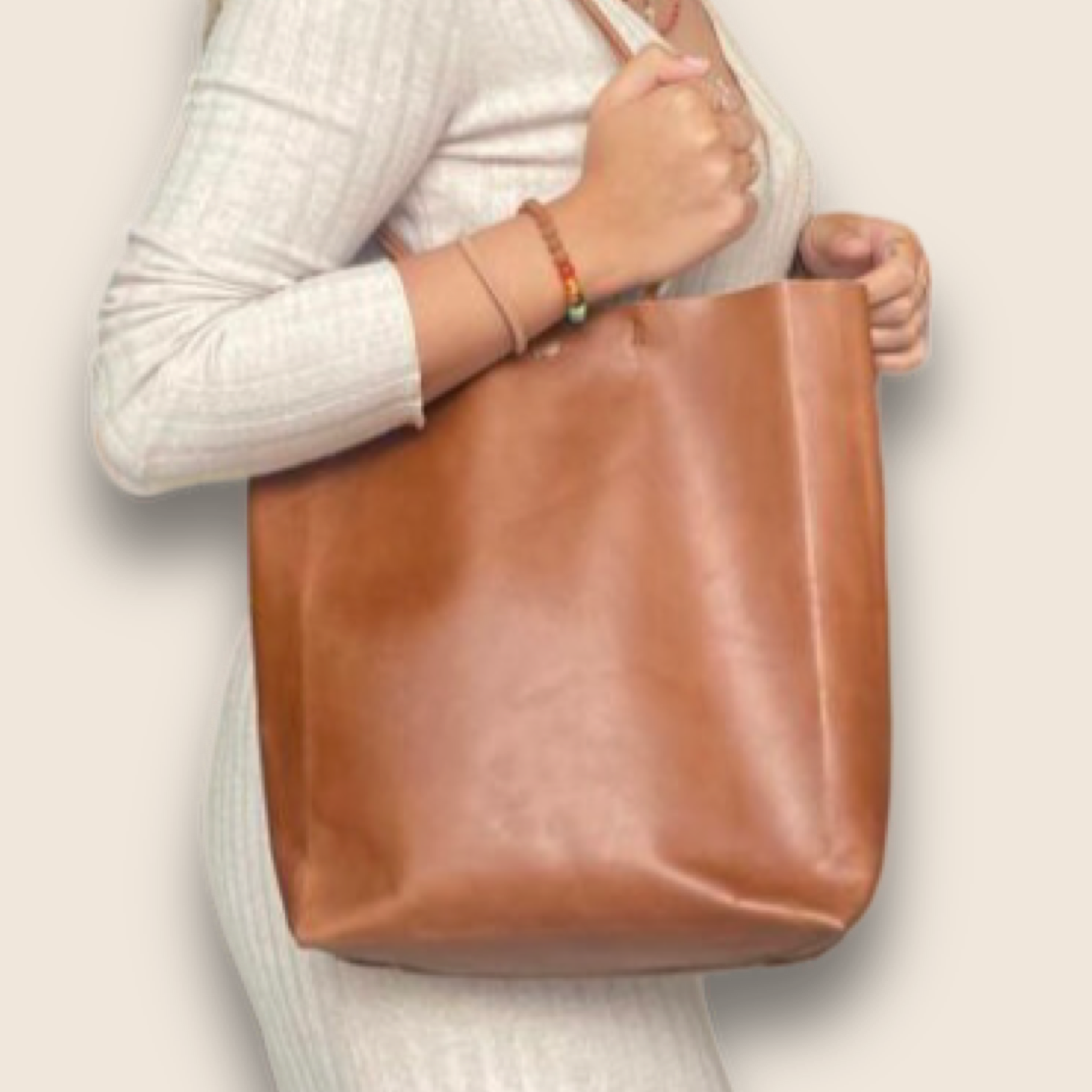 Leather Tote Bag By MouraCrafts