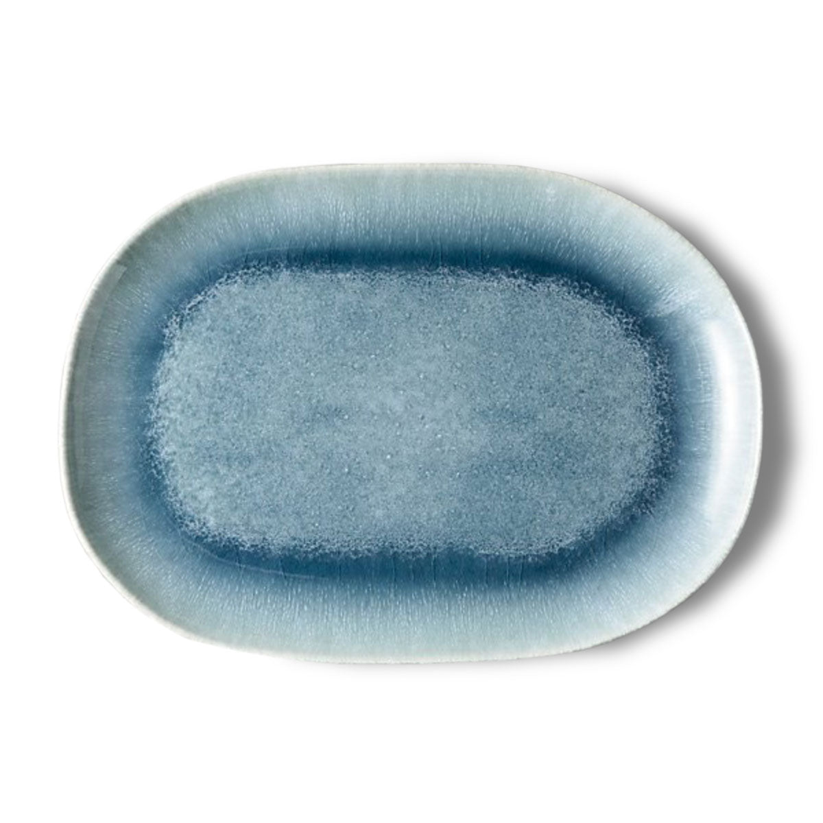 BLUE GLAZED SERVING DISH by Suuuper
